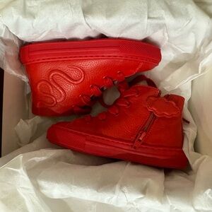 Gucci High Top Red Kids Sneakers (size 5.5/21) NWT